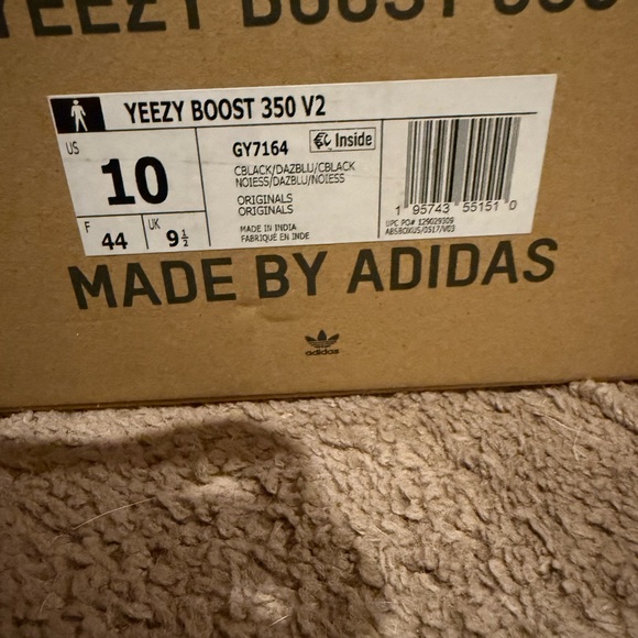 Adidas Mens Yeezy Boost 350 V2 dazzling Blue size 10 - Picture 6 of 6